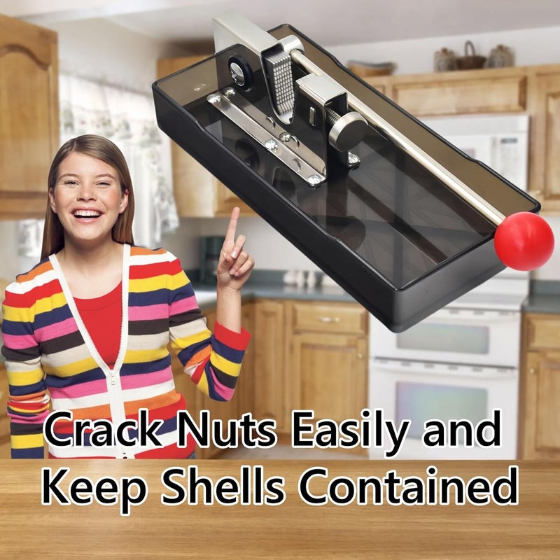 Frezonika Nut Crackers for All Nuts with 3 Picks Included, Stainless Steel Silver Nutcracker for Black Walnuts Pecan Macadamia, Manual Adjustable Jaws Nutcracker Tool (Classic Silver) - Image 5